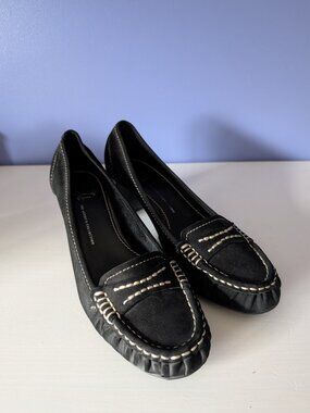 Black Suede Pumps by Franco Sarto The Artist Collection, Size 8.5 Medium